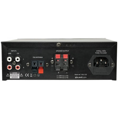 E-Lektron 6.5" inch HiFi Digital Stereo Amplifier Wall Speaker Set BT SD FM Class D 120W