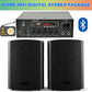 E-Lektron 6.5" inch HiFi Digital Stereo Amplifier Wall Speaker Set BT SD FM Class D 120W