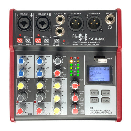 E-lektron AIM-66 U-PAD 4 Channel DSP Mixing Console streaming mixer USB Audio Interface Mic Input E-lektron AIM-66 U-PAD 4 Channel DSP Mixing Console streaming mixer USB Audio Interface Mic Input