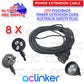 DL 10 Meters Black Piggyback Power Extension 240V 10A SAA - additional view 7