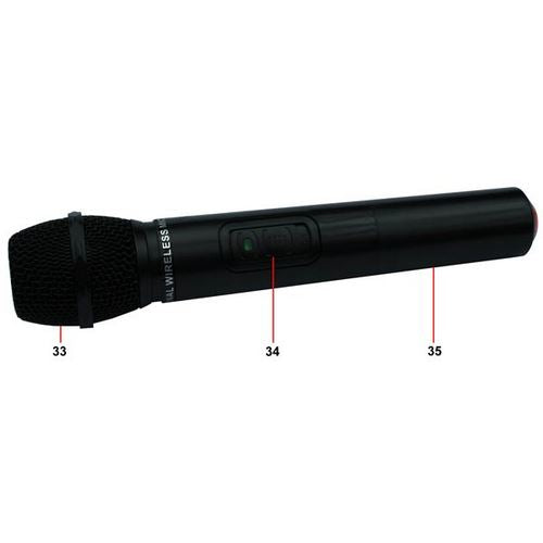 E-Lektron EL-M199.6 VHF Handheld Microphone for PA Portable Sound system - wireless microphone available at ACLINKER...
