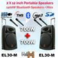 E-Lektron EL30-M 1400W TWS Bluetooth Portable PA Speakers (12") - PA speaker system available at ACLINKER Australia