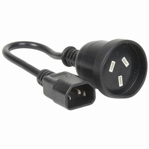 Power Cable - Male IEC to 3 Pin Socket 240V 10A SAA Approved - audio cable available at ACLINKER Australia