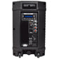 QTX Penta Q105 1800W Bluetooth PA with Linkable Mics & Stands - side angle view
