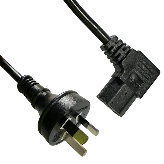 DL 1.8m IEC C13 Right Angled Plug 10A 240V Power Lead