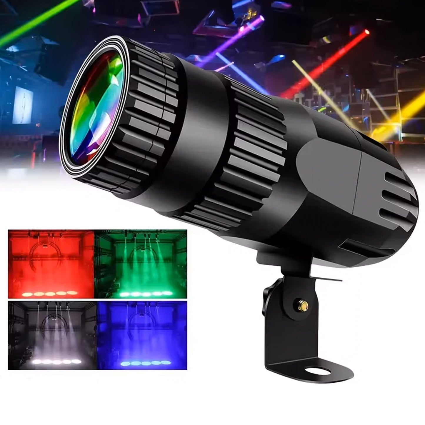 CR Lite 10W 4 in 1 RGBW Multicolor LED Spotlight with control for Mirror Ball