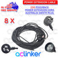 DL 20 Meters Black Piggyback Power Extension 240V 10A SAA - additional view 7