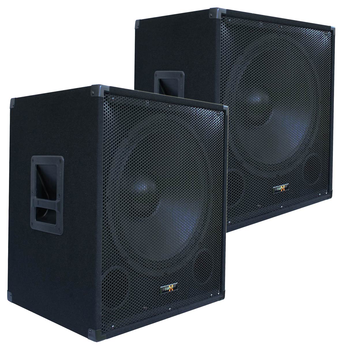E-Lektron SUB-Q38A 2X15-inch Active Power PA 1200W Subwoofer for DJ Party Club - rear panel and connections