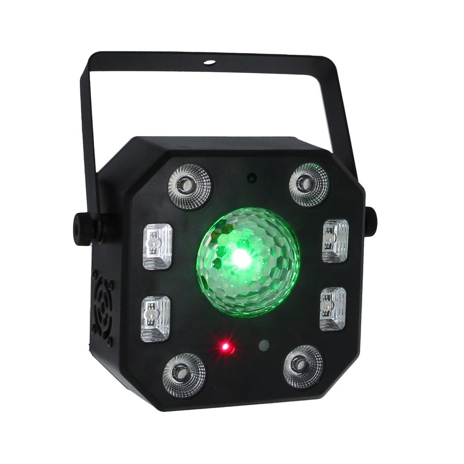 CR-Lite Penta Flash 5-in-1 DJ Disco LED Laser Strobe Effect Light for Parties - rear panel and connections