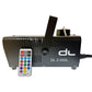 DL LED Fog Machine 500 Watt 18W RGB Light with wireless controller for Stage Disco Halloween and Weddings
