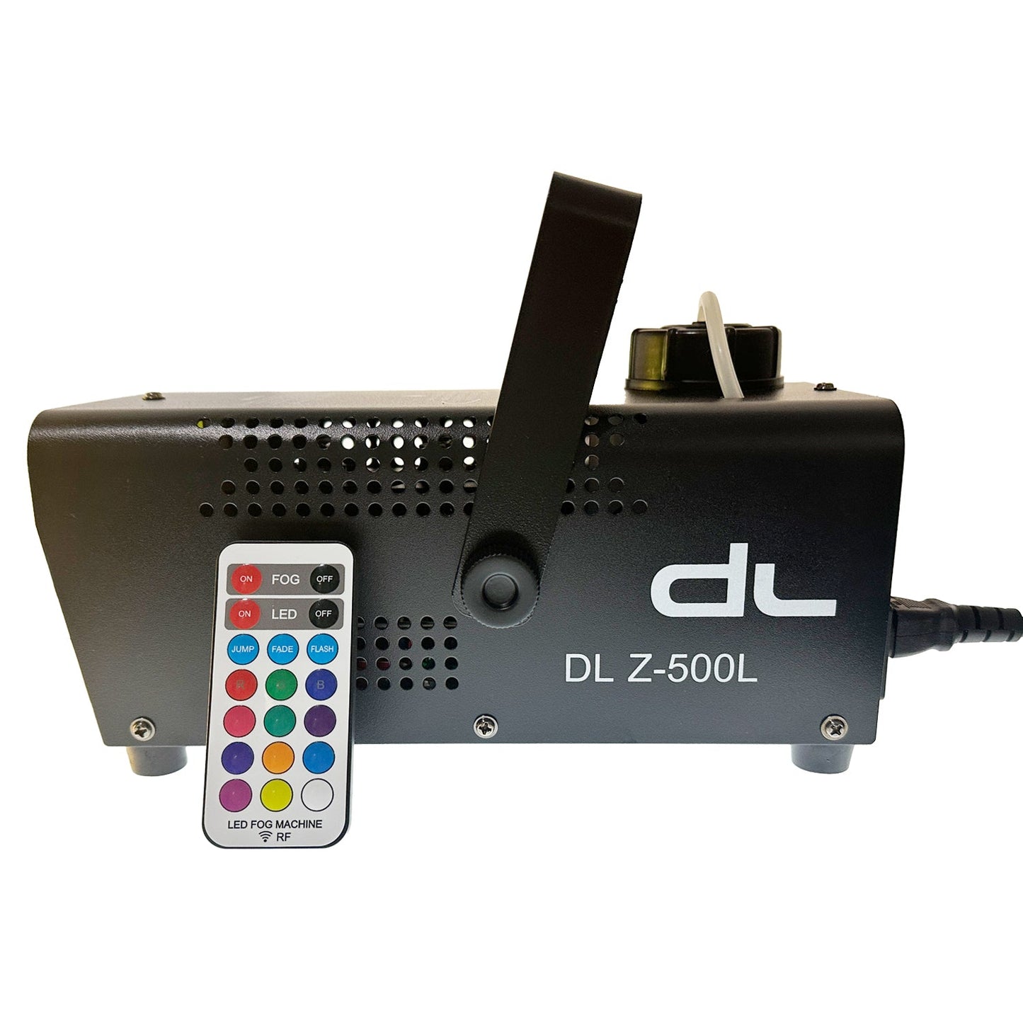 DL LED Fog Machine 500 Watt 18W RGB Light with wireless controller for Stage Disco Halloween and Weddings
