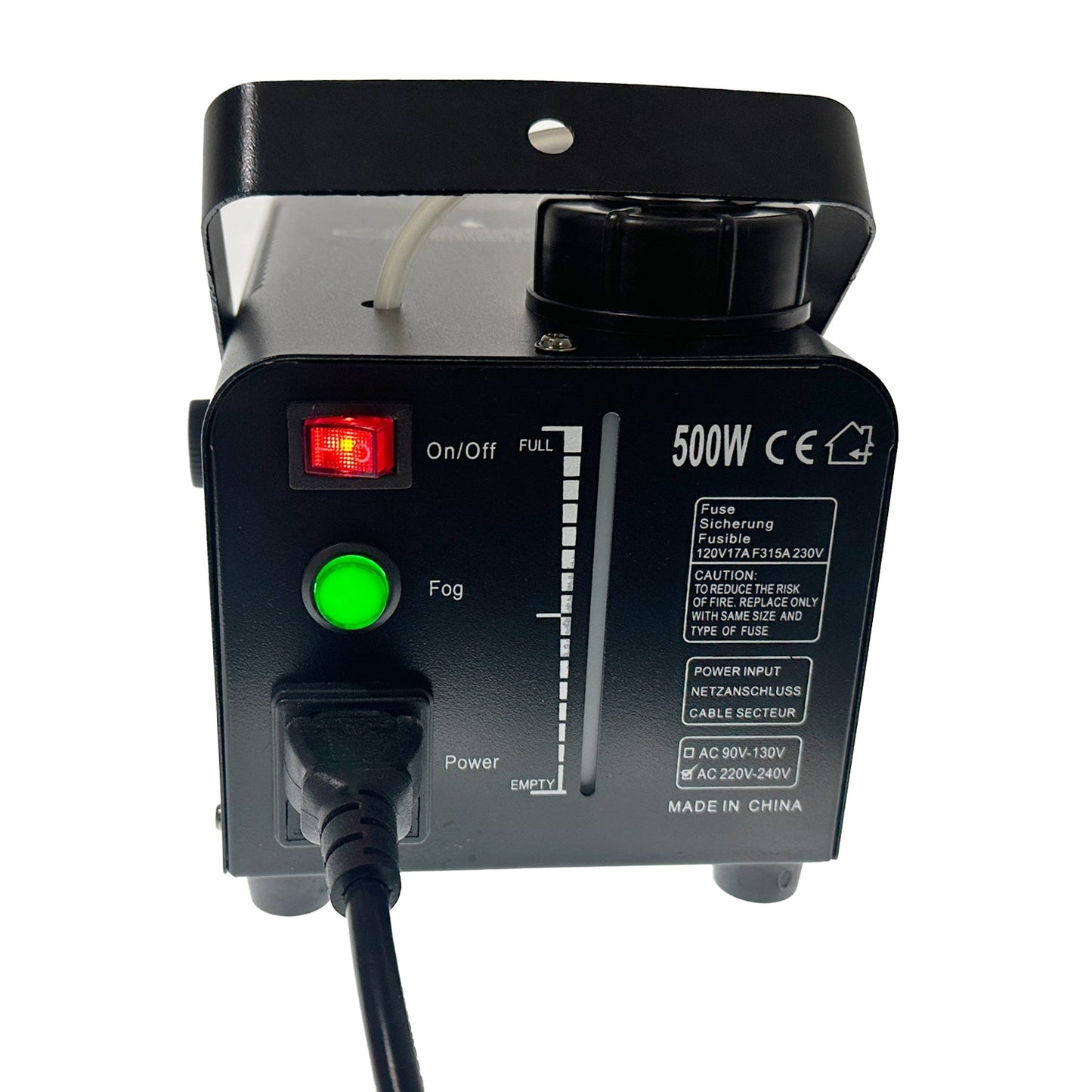 DL LED Fog Machine 500 Watt 18W RGB Light with wireless controller for Stage Disco Halloween and Weddings