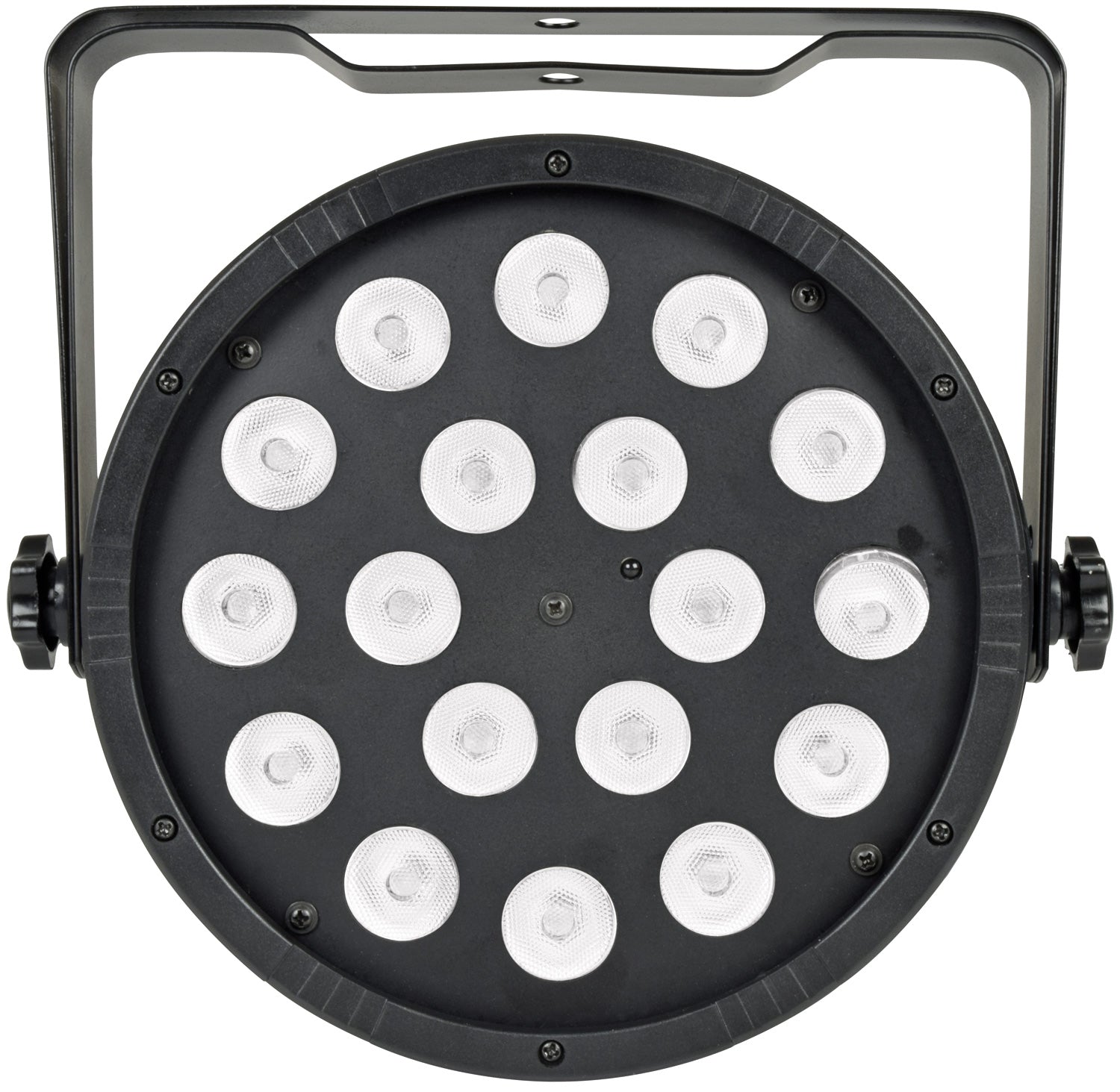 CR Lite 18x Cool White LED Slim Par Can | Strobe Sound DMX - side angle view