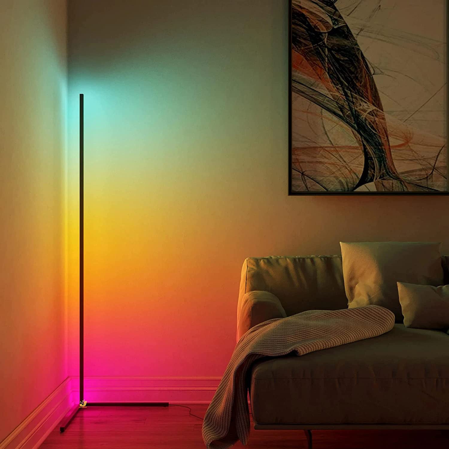 RGB Corner Floor Lamp 120cm — Smart APP Control, Music Sync LED - additional view 9