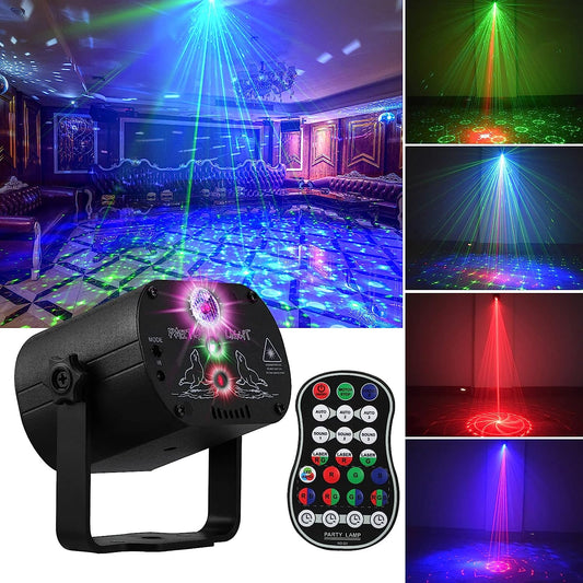LED DJ Disco Party Light with RGB Laser Strobe & Remote Control - LED decoration light available at ACLINKER Australia