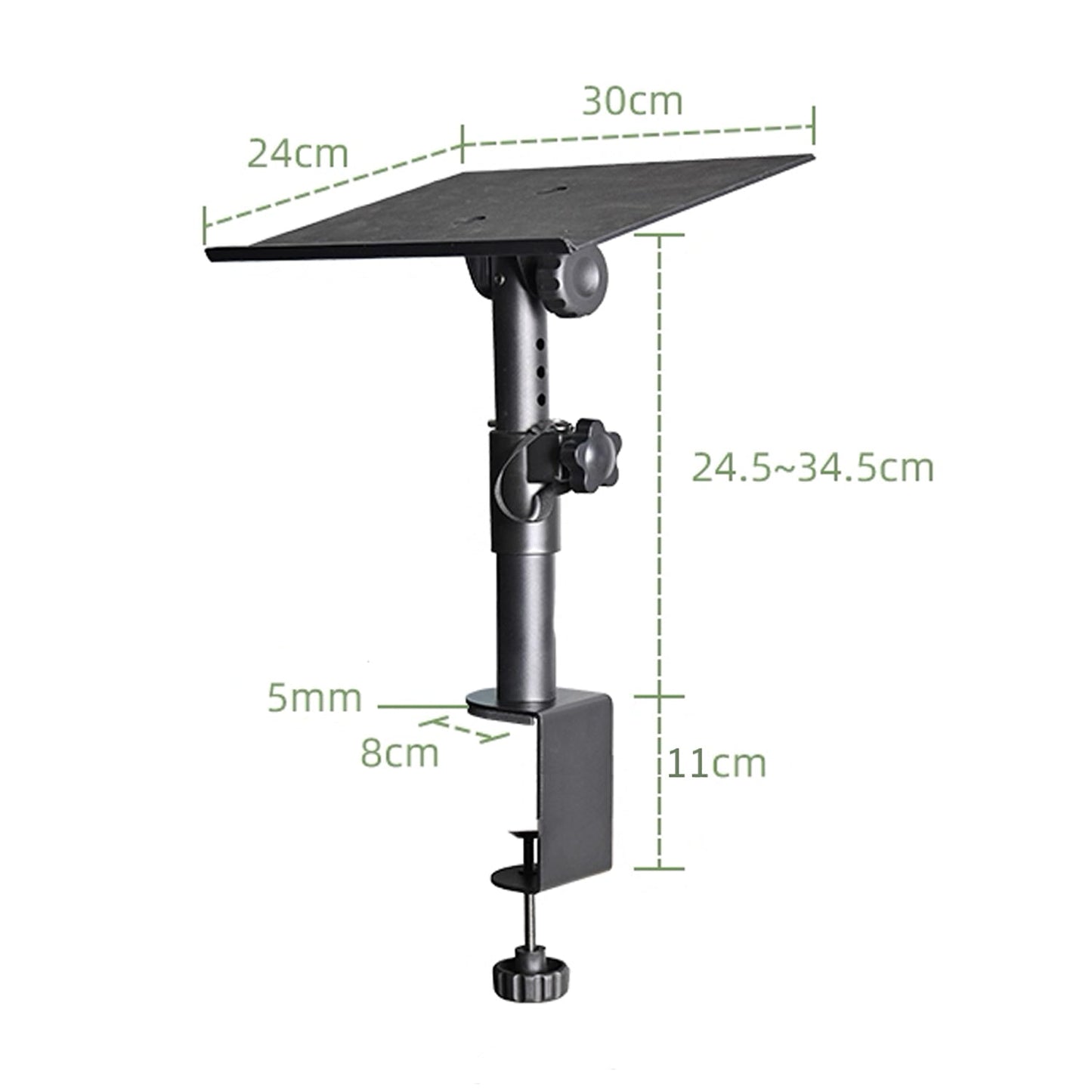 DL Enlarged Metal Desk Clamp-on Studio Monitor Stand(Single)