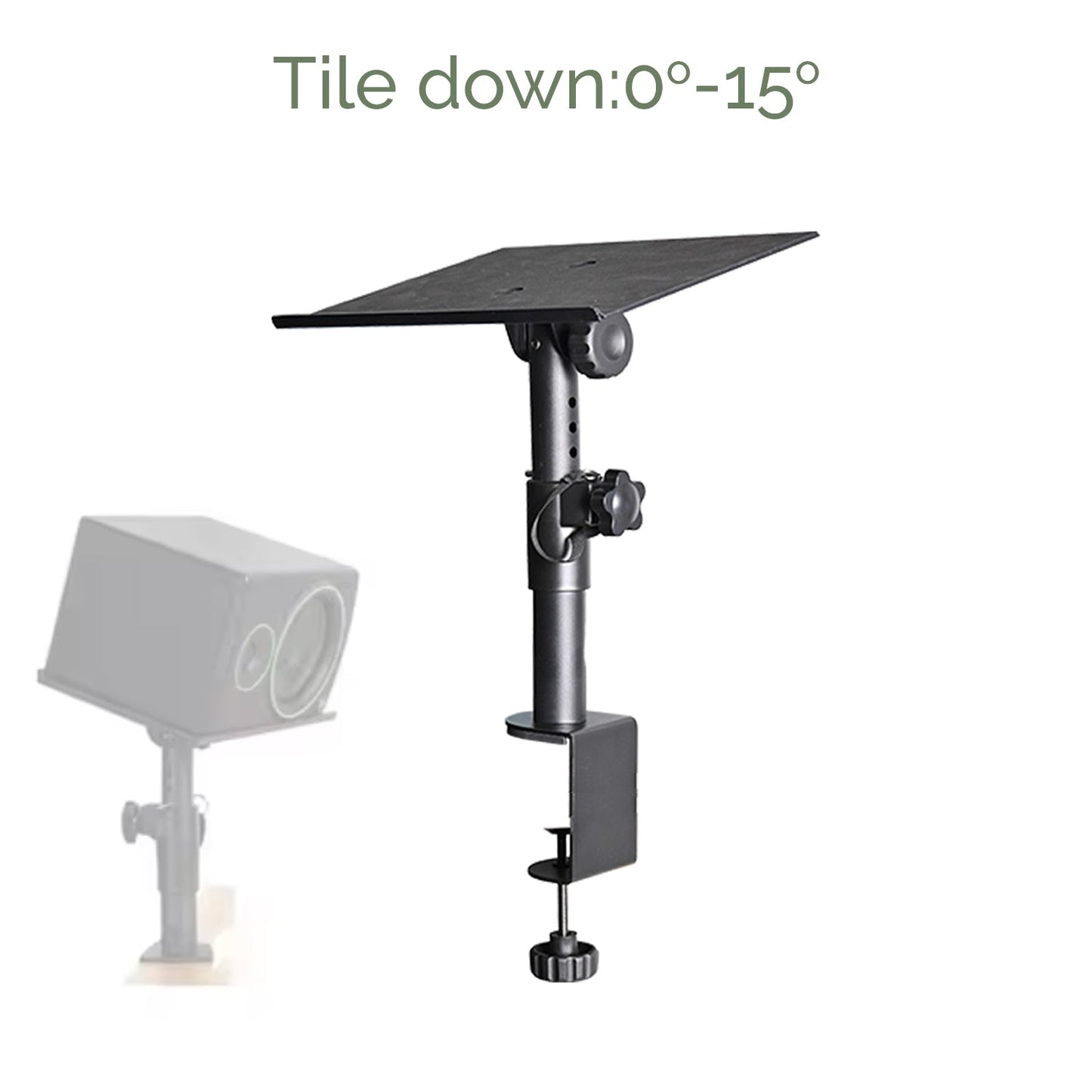 DL Enlarged Metal Desk Clamp-on Studio Monitor Stand(Single)