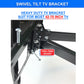 Full Motion TV Wall Mount Bracket 42"-70" — Swivel Tilt 70kg - complete package contents