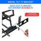 Full Motion TV Wall Mount Bracket 42"-70" — Swivel Tilt 70kg - close-up detail