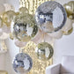12 Pack 8 inch Mirror Disco Balls (6 Gold + 6 Silver) - close-up detail