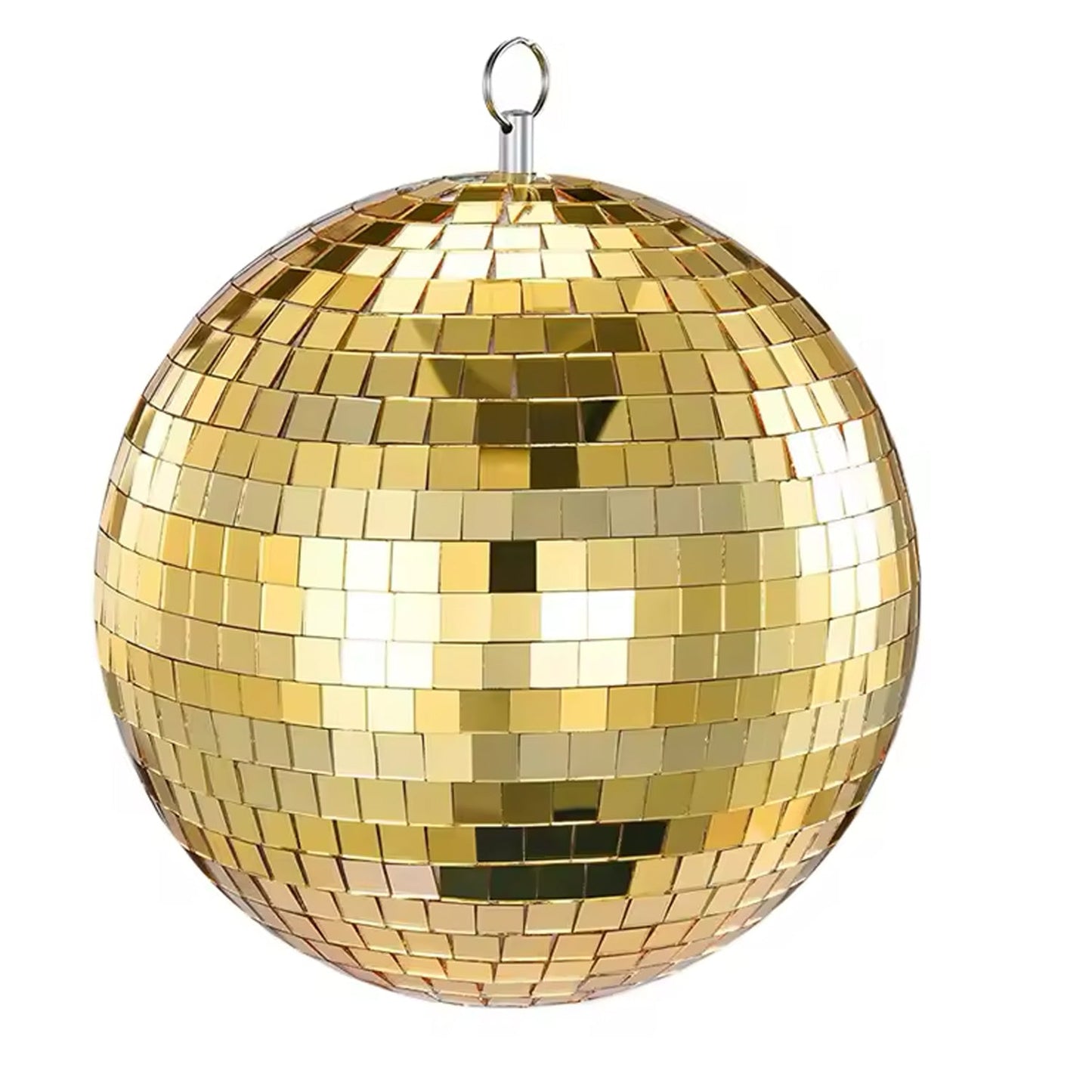 Mirror Ball Deco Set 12 inch balls(1 Gold + 1 Silver) plus motors Hanging Decoration for Parties Events Weddings & Home Decor