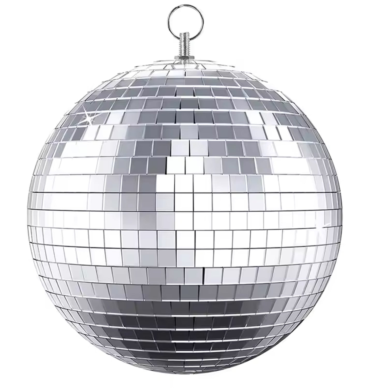 12 Pack 8 inch Mirror Disco Balls (6 Gold + 6 Silver) - side angle view