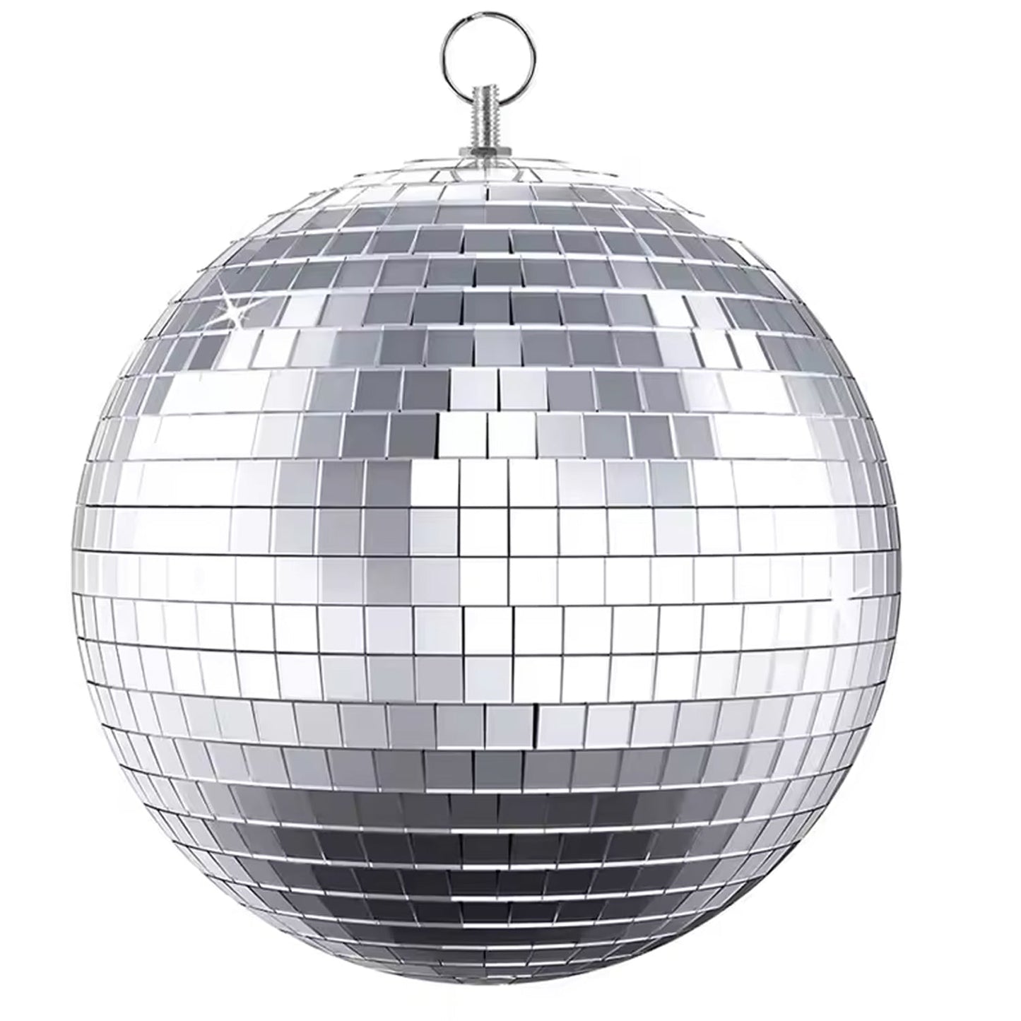 12 Pack 8 inch Mirror Disco Balls (6 Gold + 6 Silver) - side angle view
