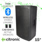 Citronic 15L Pack 2 X 15-inch Bluetooth Stereo Linkable 2800W PA Speakers with Stands - side angle view