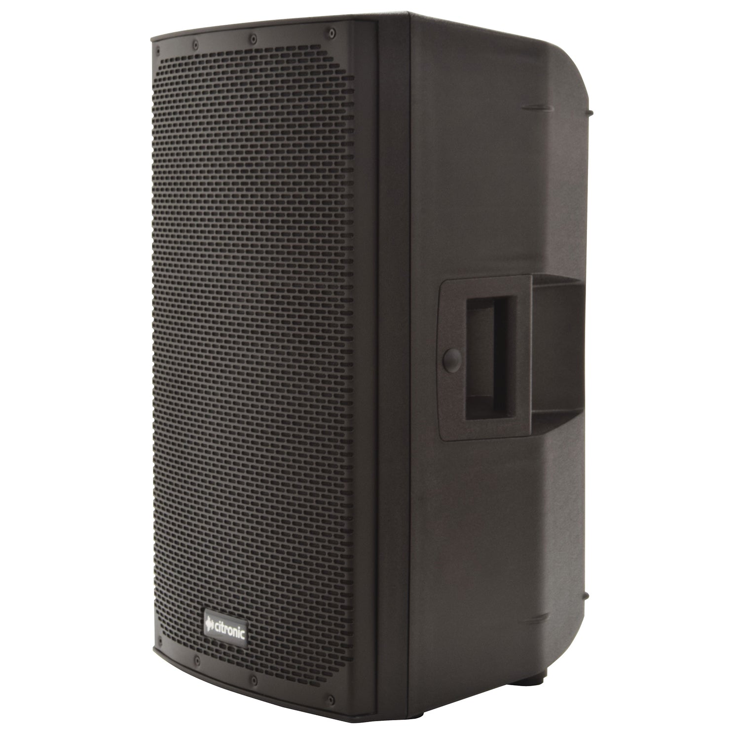 Citronic CAB 12" inch Active Powerful 1200W Speaker with Bluetooth Stereo Link - side angle view