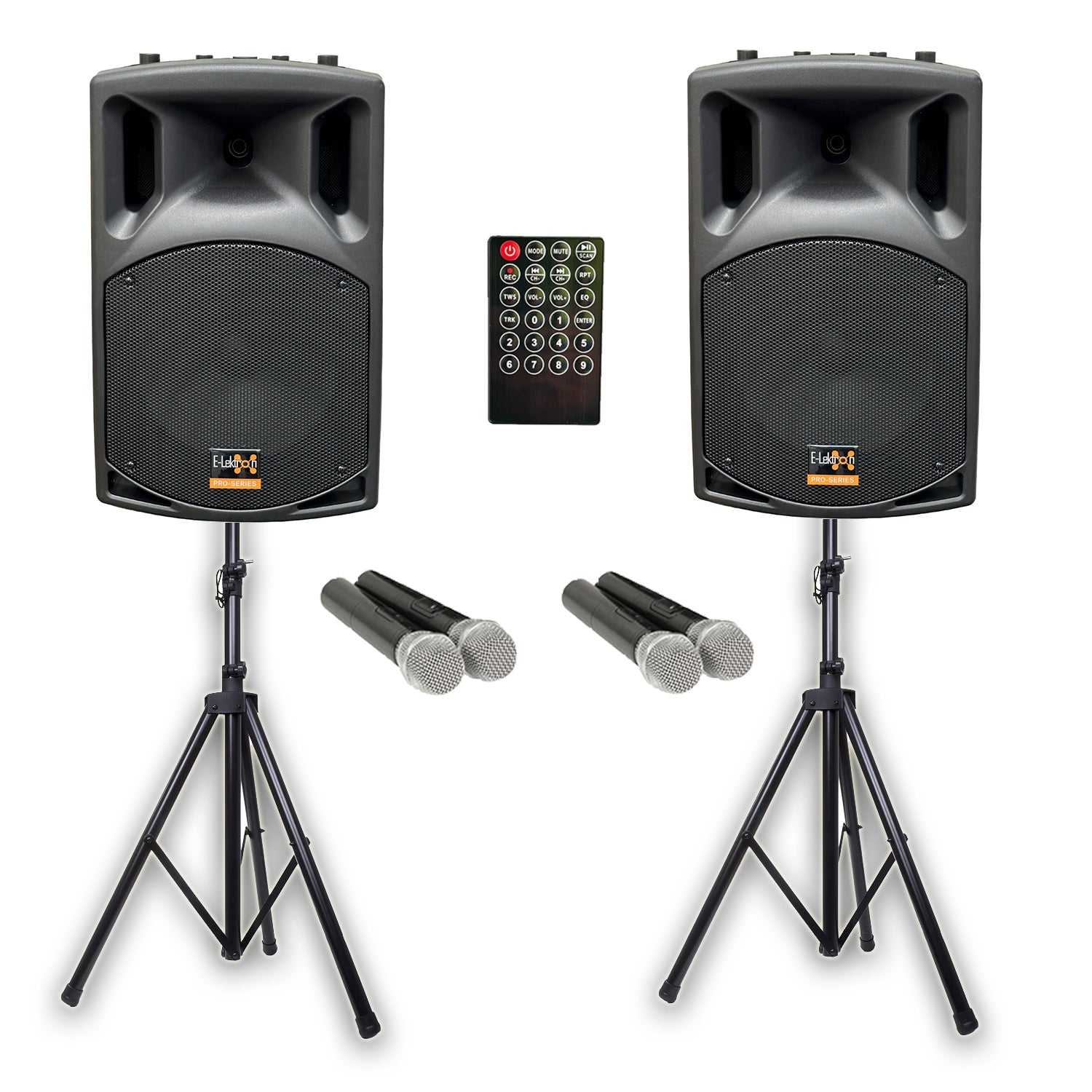 E-Lektron Sonic Boost Pro SBP-522 Bluetooth Bass PA with UHF Mics & Stands - additional view 14