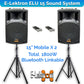E-Lektron UHF38-MS 1800W 2X15" inch Bluetooth Portable PA with 4 UHF Mics and Stands - PA speaker system available at...