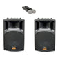 E-Lektron Duevibe 15 1800W TWS Bluetooth PA (15") with UHF Mics - PA speaker system available at ACLINKER Australia