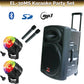 E-lektron EL30-MS 12-Inch Portable Bluetooth Party Speaker with 2 Mic & 2 LED Lights - portable Bluetooth speaker...