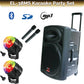E-lektron EL38-MS 15-inch Portable Bluetooth Party Speaker with 2 Mic & 2 LED Lights - portable Bluetooth speaker...
