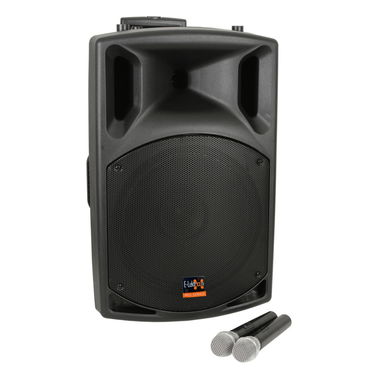 E-Lektron SL38-M 900W 15" inch Bluetooth Wireless linkable Loud Portable PA Speaker Sound System Recoding incl.2 Mics for Karaoke Party Event Speech Singing