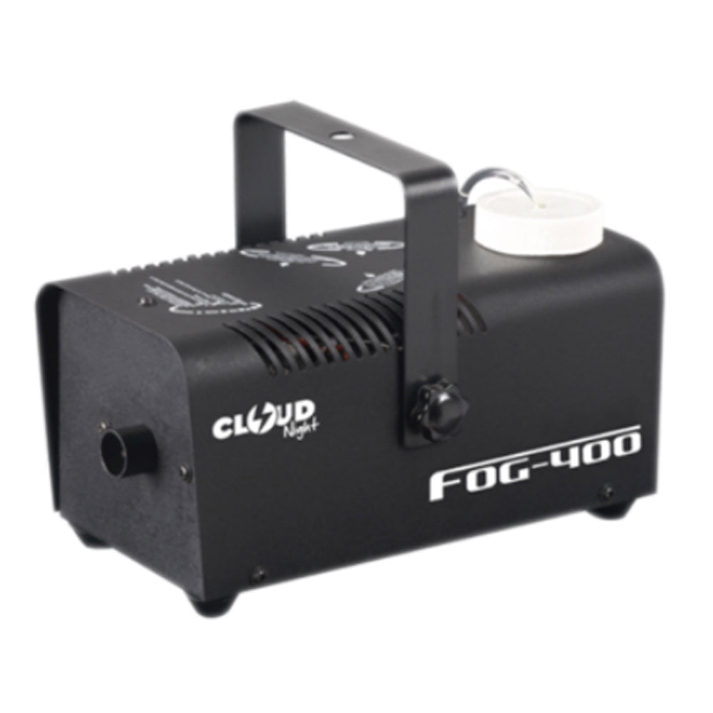 DL 400w Smoke Machine with Wired Remote and 1L Smoke Liquid for Home Party - side angle view