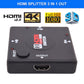 HDMI Switch 3 in Port 1 out port HDMI Switcher Supports Full HD 1080p 3D support 4k - side angle view