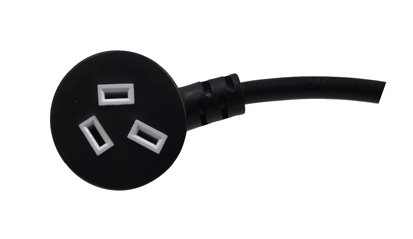 DL 5 Meters Black Piggyback Power Extension 240V 10A SAA - rear panel and connections