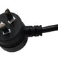 DL 5 Meters Black Piggyback Power Extension 240V 10A SAA - side angle view