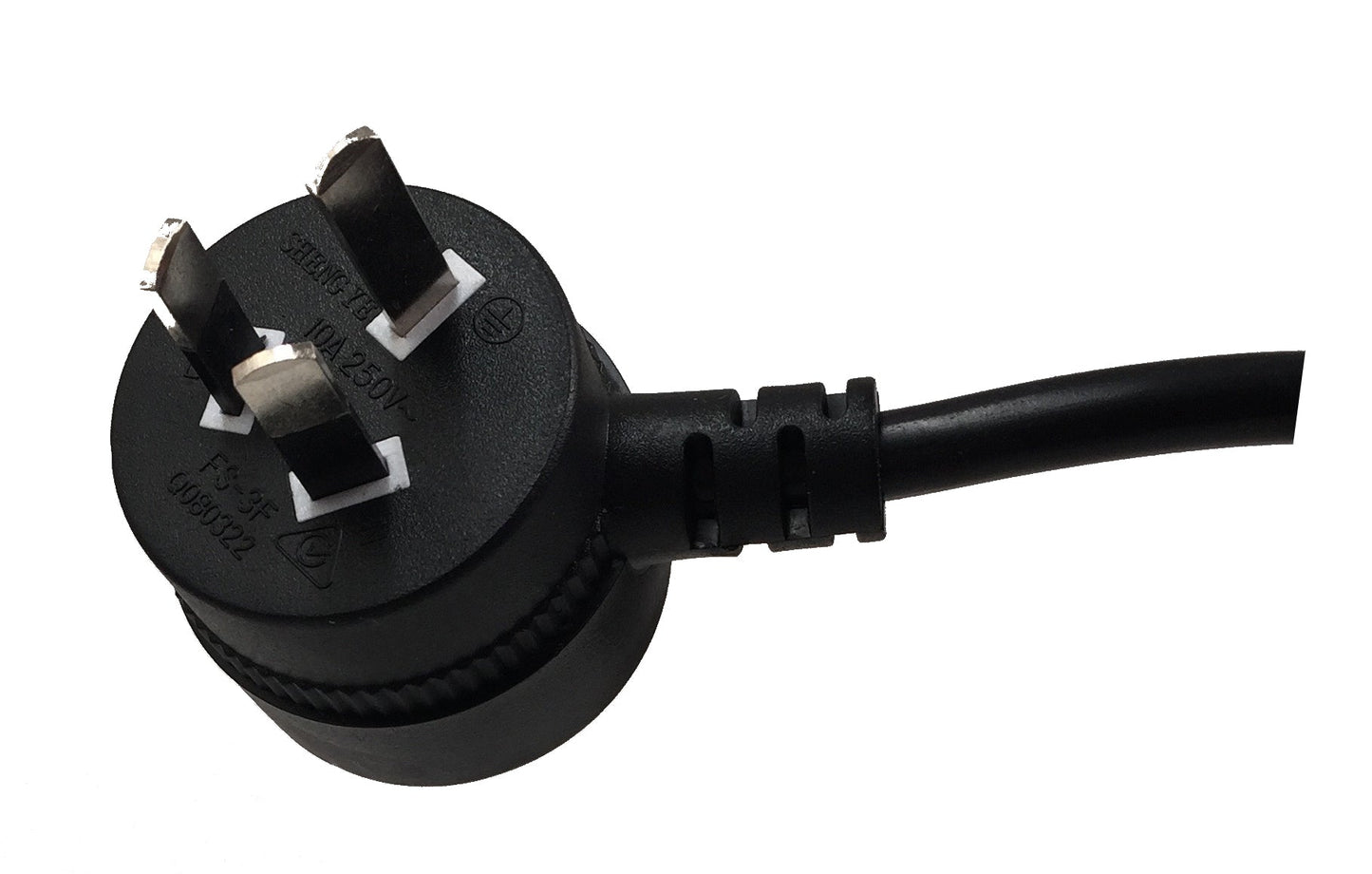 DL 5 Meters Black Piggyback Power Extension 240V 10A SAA - side angle view