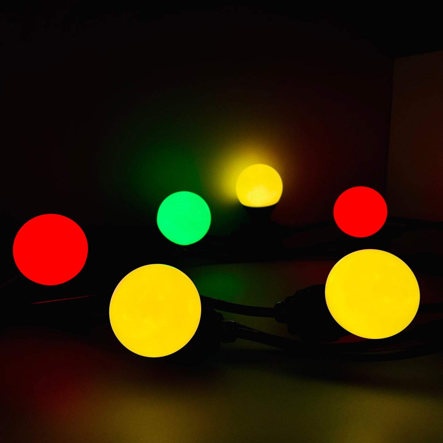 CR Lite Dream Color Magik Festoon Light RGB String 20 Bulbs Pixel Control - in use at event