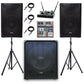 QTX Quest 15PAM 2360W 2.1 PA System | Sub, Mixer, Stands & Mic - PA speaker system available at ACLINKER Australia
