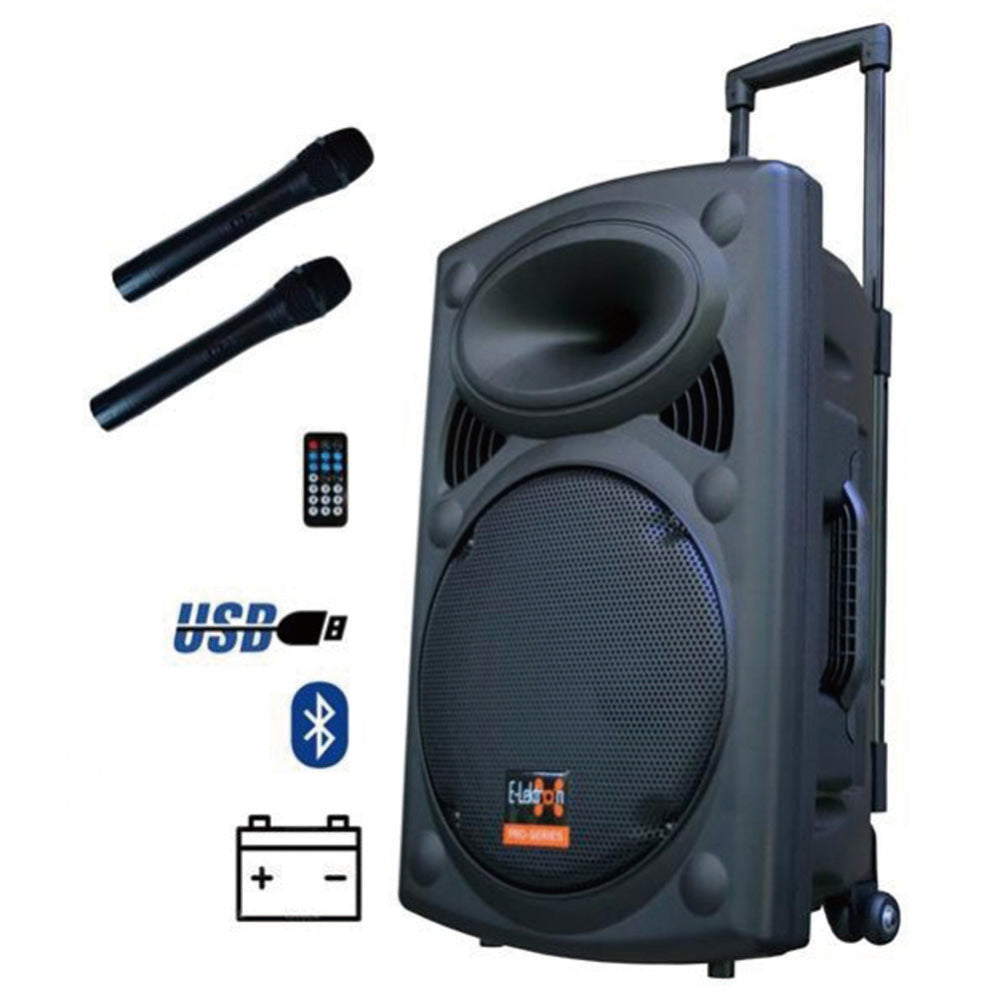 E-Lektron EL30-M 1400W TWS Bluetooth Portable PA Speakers (12") - side angle view