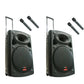 E-Lektron EL30-M 1400W TWS Bluetooth Portable PA Speakers (12") - rear panel and connections