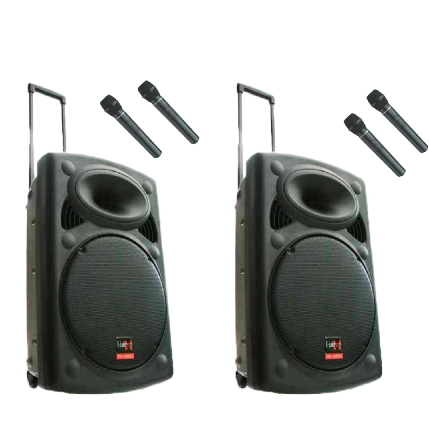 E-Lektron EL30-M 1400W TWS Bluetooth Portable PA Speakers (12") - rear panel and connections
