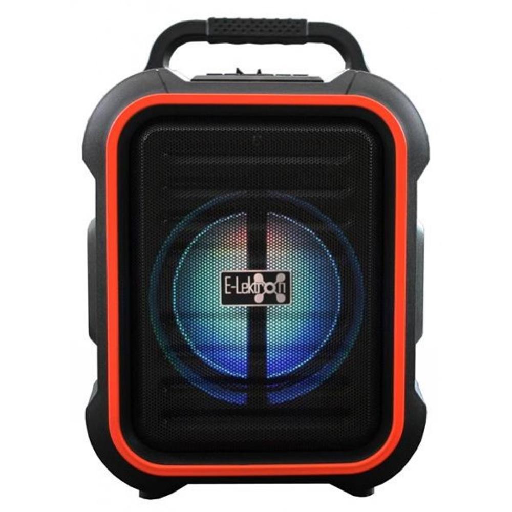 E-Lektron EL-16P Portable Bluetooth PA Speaker with Mic, LED & Remote - rear panel and connections