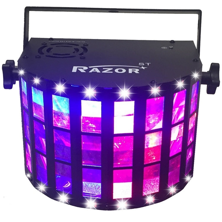 CR Lite 2-in-1 Razor Sound Activated LED Derby Effect Light with white Strobe - LED disco light available at ACLINKER...