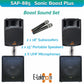 E-Lektron Sonic Boost Plus SAP 885 Bluetooth Bass PA with UHF Mics - PA speaker system available at ACLINKER Australia