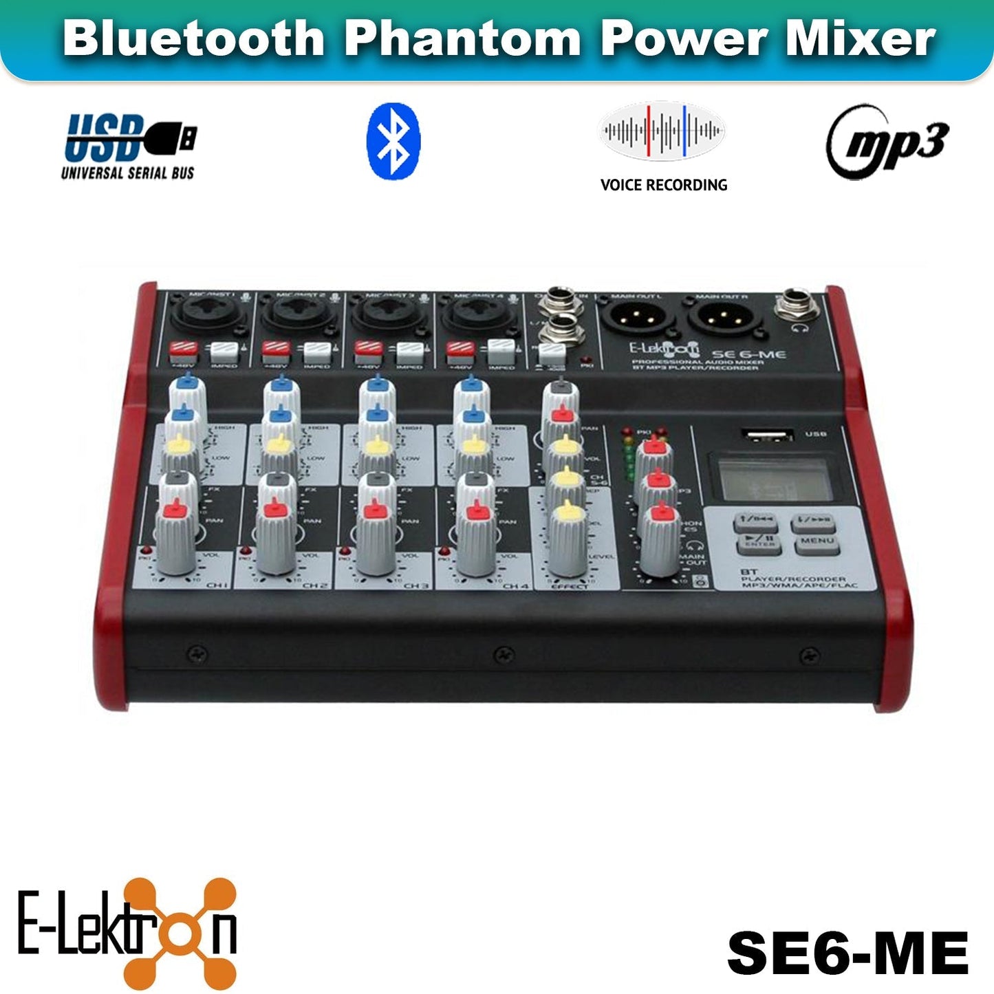 E-Lektron Podcast Studio Bundle: SE-6 USB Audio Mixer & RM2 Condenser Microphone - additional view 7