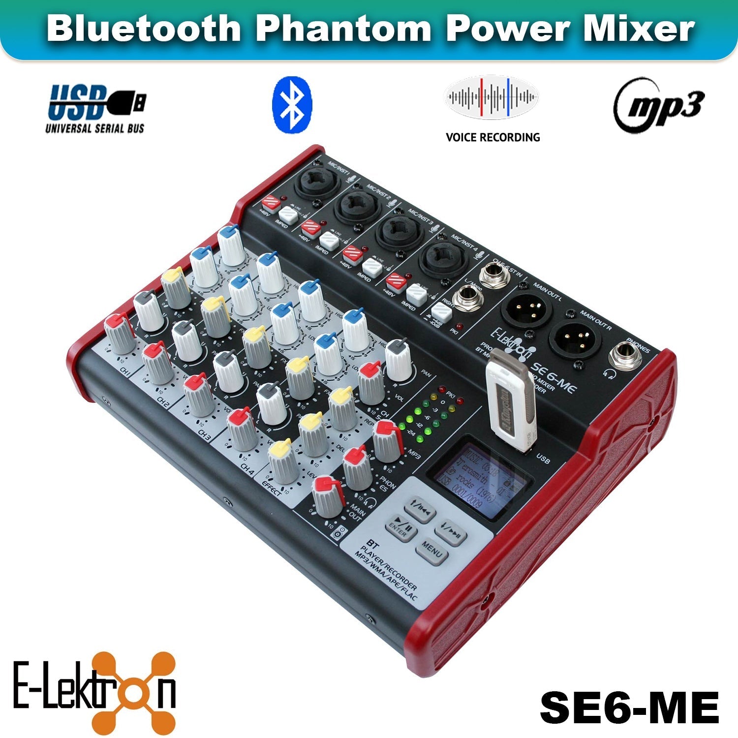 E-Lektron Podcast Studio Bundle: SE-6 USB Audio Mixer & RM2 Condenser Microphone - additional view 8